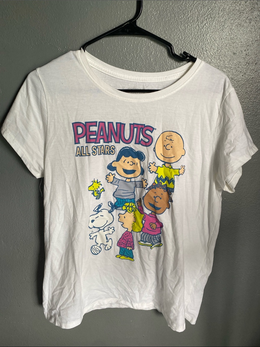 Peanuts White Kids Graphic Tee with Multicolor Character Print